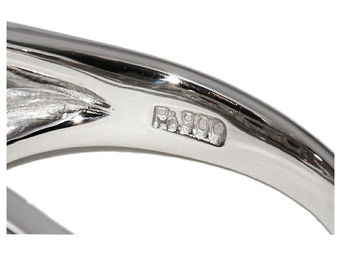 Autre Marque Pt900 Rubin-Diamant-Ring Rot - Ansicht 4