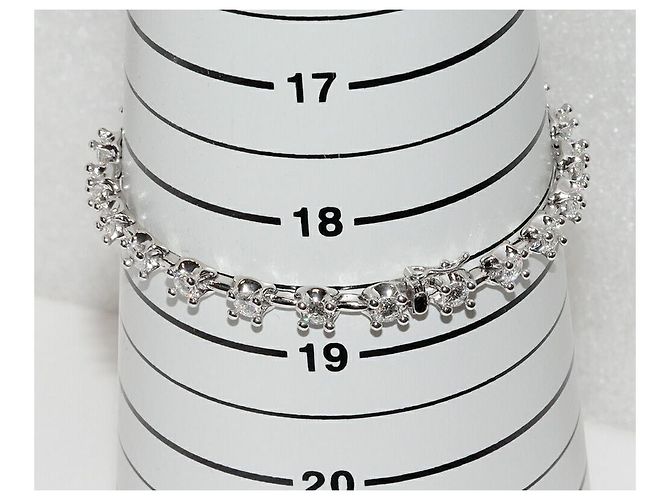 Autre Marque Bracciale in diamante Pt850 Argento - vista 2