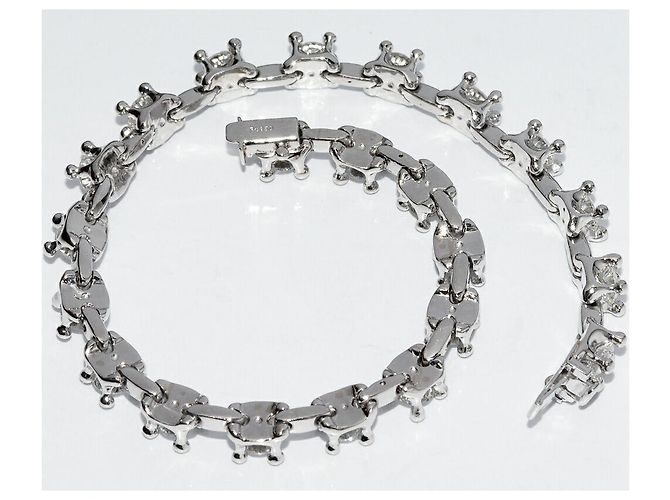 Autre Marque Bracciale in diamante Pt850 Argento - vista 3
