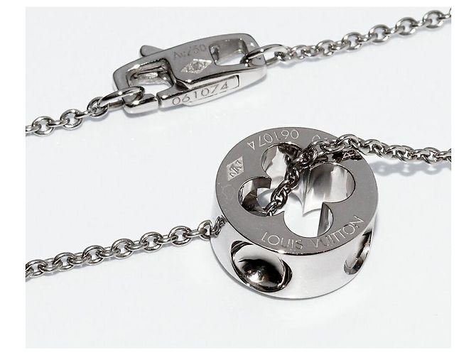 Collana in oro bianco Au750 con diamanti Louis Vuitton Empreinte Argento - vista 4