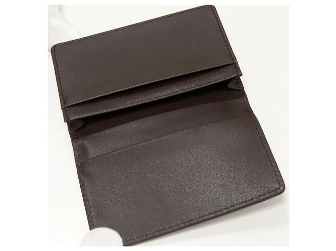 Autre Marque Estuche de tarjetas de cocodrilo mate Castaño - vista 3