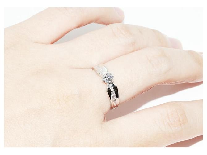 Autre Marque Pt900 Diamantring Silber - Ansicht 6