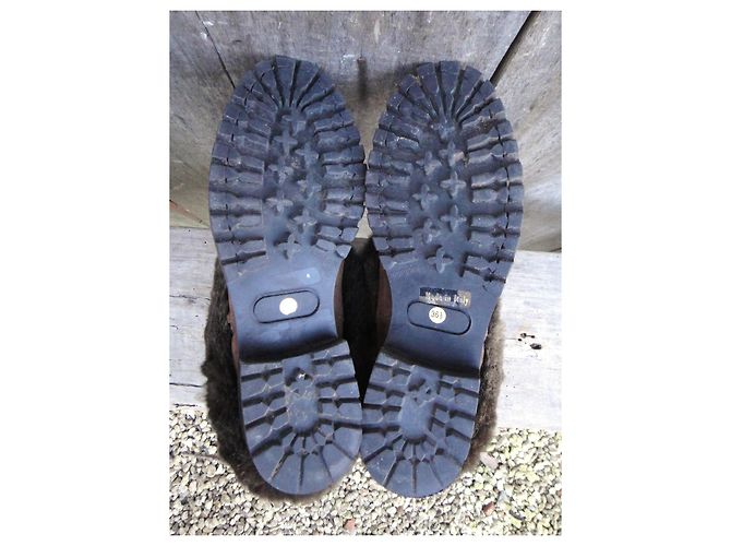 Botines Sartore de nobuck con puño de piel extraíble Castaño - vista 7