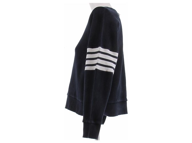 Suéter Thom Browne de algodón azul marino - vista 4