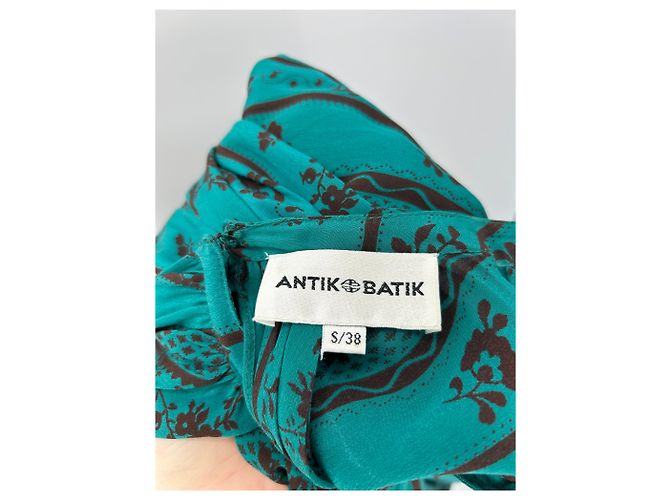 Antik Batik Vestido largo azul estampado - vista 5