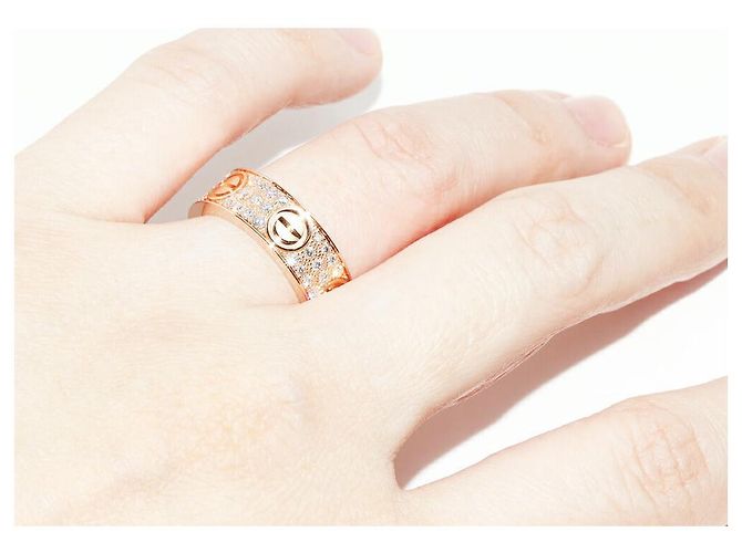 Cartier K18PG Love Ring B40876 Größe 11 Golden - Ansicht 6