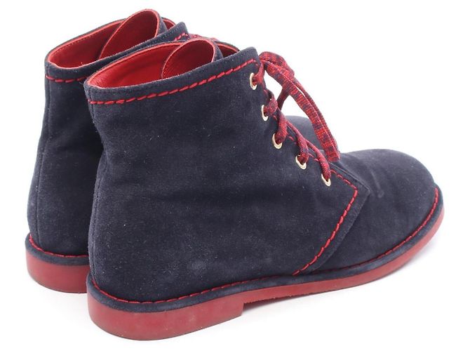 Timeless Botas Desert de Ante Chanel Azul - vista 2