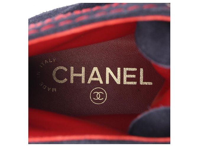 Timeless Botas Desert de Ante Chanel Azul - vista 5