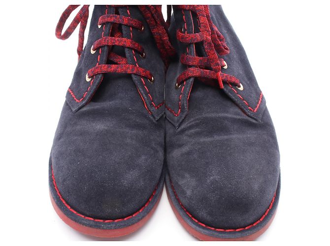 Timeless Botas Desert de Ante Chanel Azul - vista 7