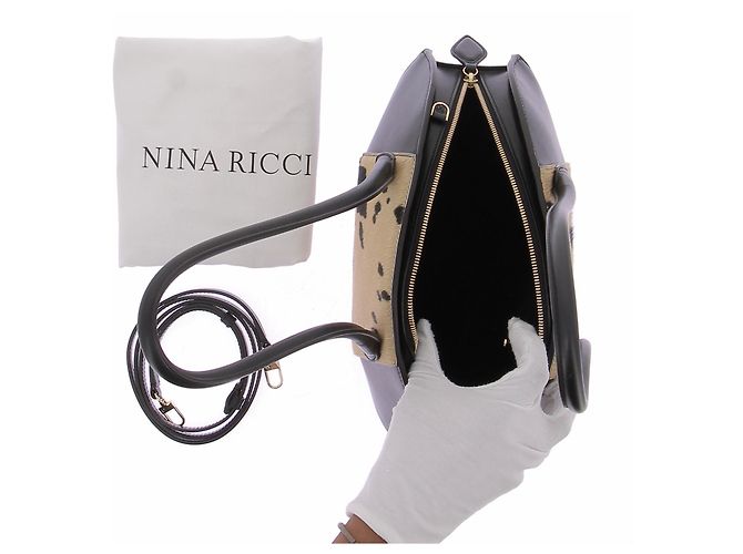 Nina Ricci Borsa "Le Bal Médium" in pelle stampata Nero - vista 7