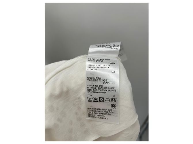 Autre Marque Vestido largo blanco de algodón con bordados MAISON 123 - vista 7