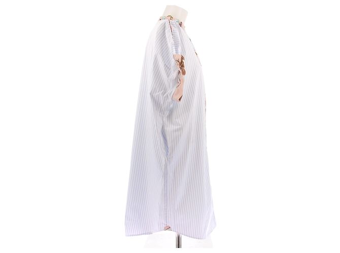 Camisa La Prestic Ouiston de algodón azul a rayas - vista 3