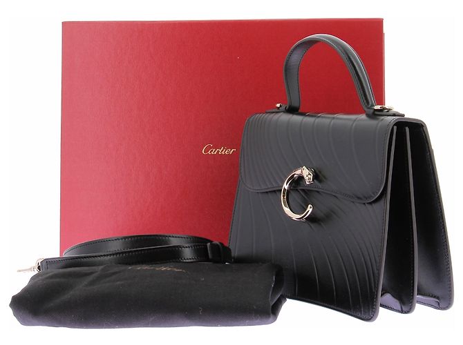 Cartier Schwarze 'Panthere C' Tasche - Ansicht 8