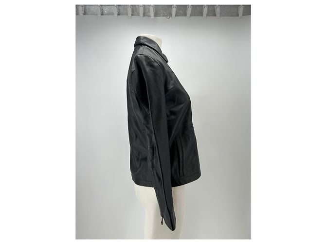 Whistles Schwarze Lederjacke - Ansicht 3