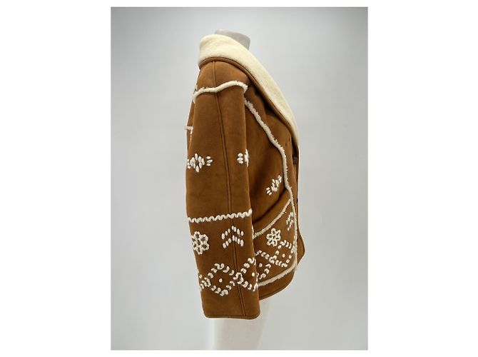 Maje Jacke aus Lammfell Camel Größe 36 Kamel - Ansicht 3