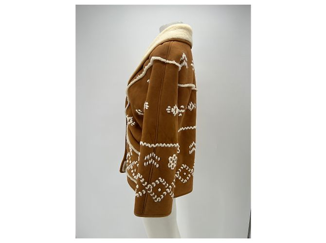 Maje Jacke aus Lammfell Camel Größe 36 Kamel - Ansicht 4