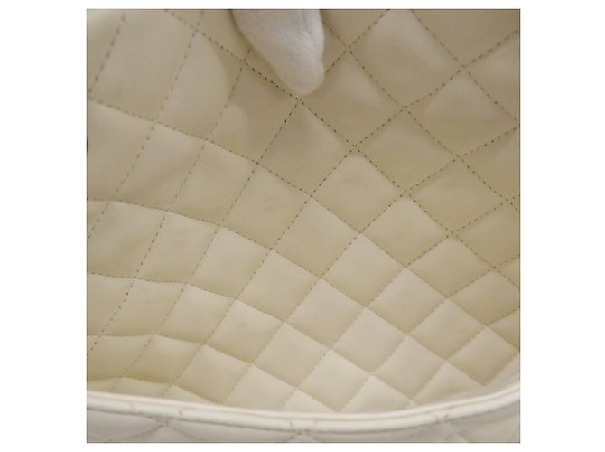 Chanel Cambon Lammleder Tote Bag Schwarz Weiß - Ansicht 16