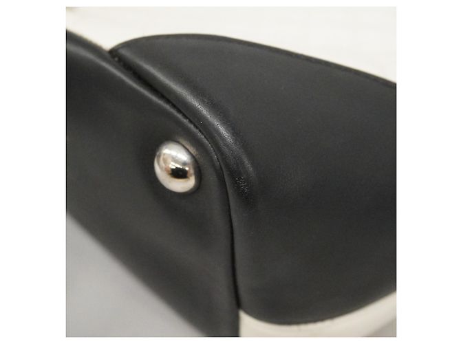 Chanel Cambon Lammleder Tote Bag Schwarz Weiß - Ansicht 9