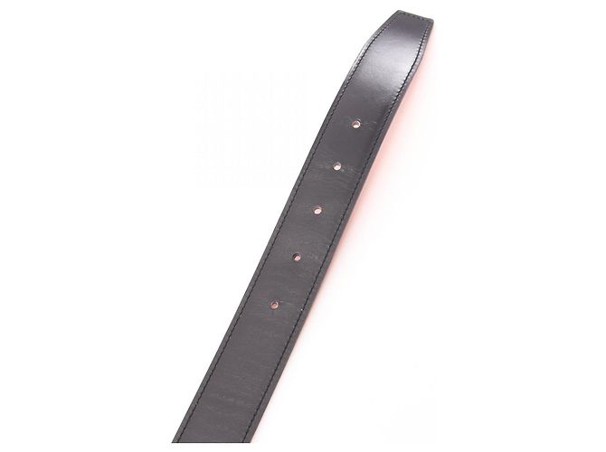 Ceinture H Guilloché Constance d'Hermès Noir Orange - vue 3