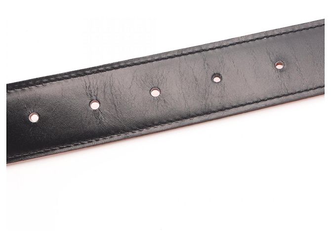 Ceinture H Guilloché Constance d'Hermès Noir Orange - vue 8