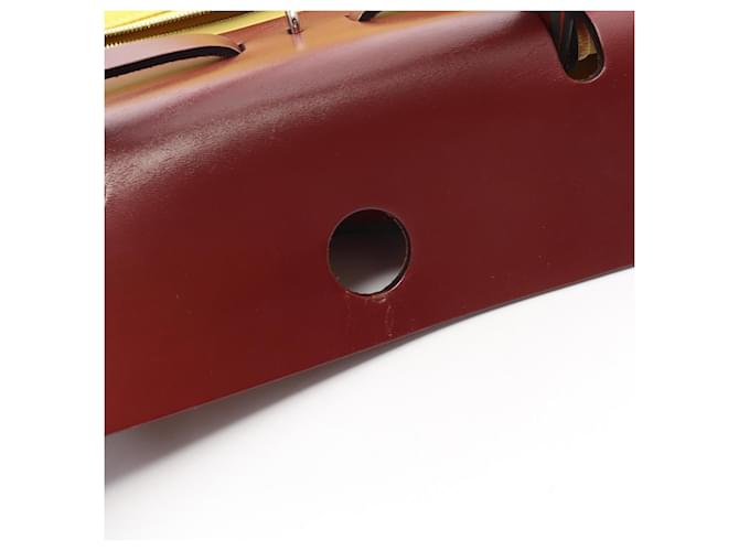 Borsa Hermès Herbag Zip PM D'oro Bordò Giallo - vista 15