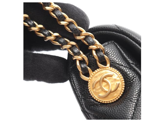Sac à épaule noir Matelassé Chanel - vue 8