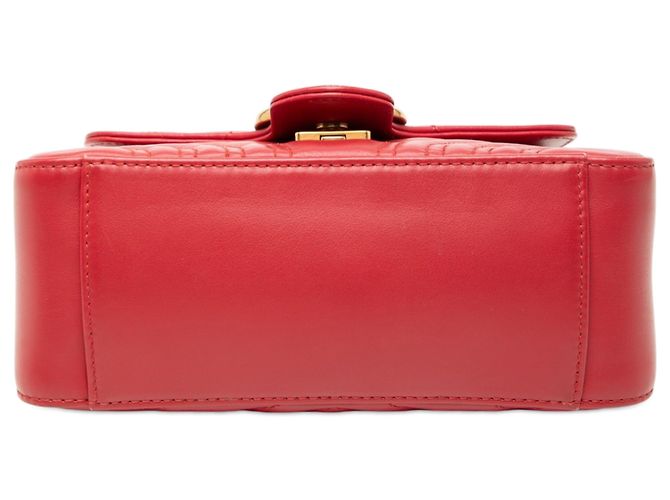 Borsa a mano Gucci Mini GG Marmont Matelassé in pelle rossa Rosso - vista 3