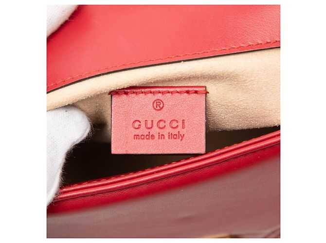 Borsa a mano Gucci Mini GG Marmont Matelassé in pelle rossa Rosso - vista 5