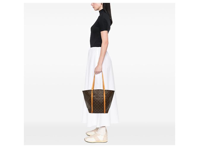 Braune Monogramm Einkaufstasche Louis Vuitton - Ansicht 7