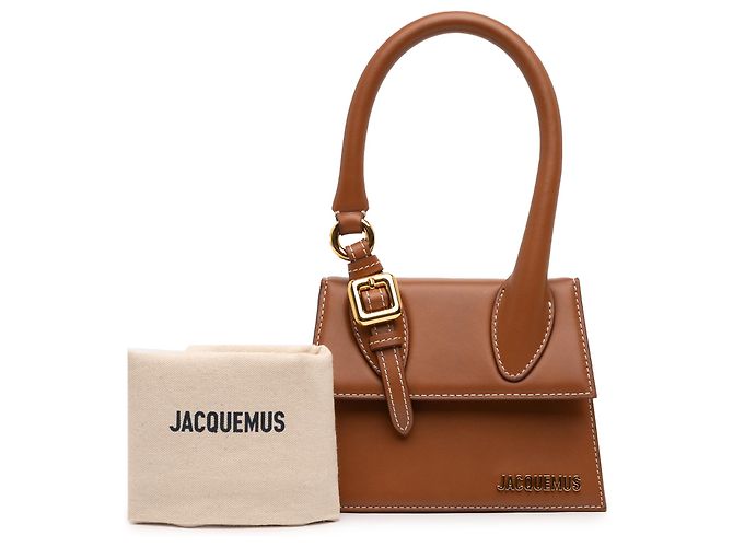 Jacquemus Borsa in pelle marrone Le Chiquito Moyen Boucle - vista 11