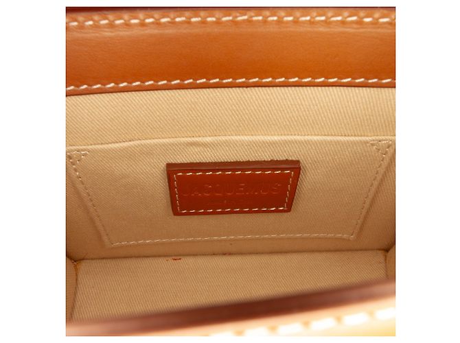 Jacquemus Borsa in pelle marrone Le Chiquito Moyen Boucle - vista 5