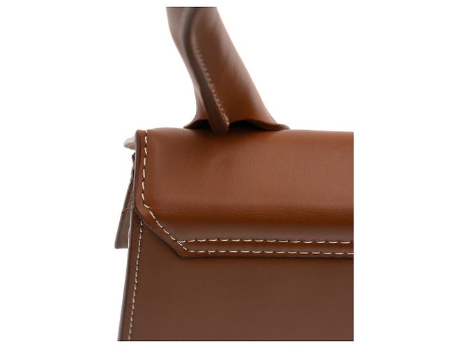 Jacquemus Borsa in pelle marrone Le Chiquito Moyen Boucle - vista 7