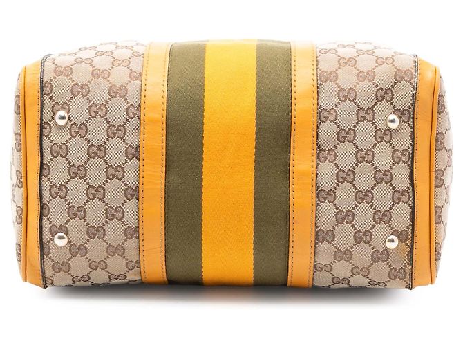 Gucci Beige Medium GG Canvas Web Joy Boston Bag - Ansicht 3