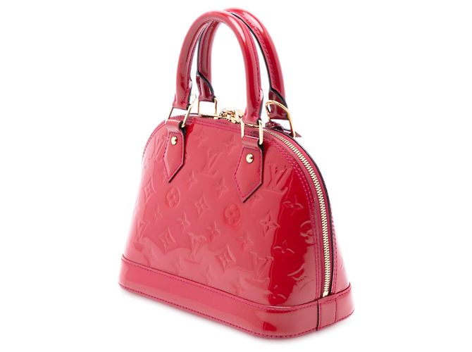 Louis Vuitton Alma BB in Vernis Monogram Rosso - vista 2