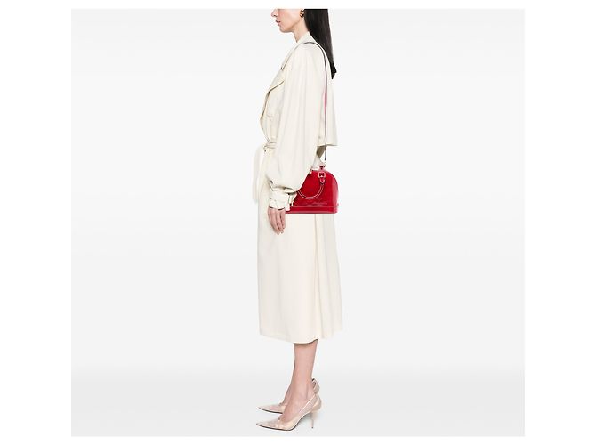 Louis Vuitton Alma BB in Vernis Monogram Rosso - vista 7