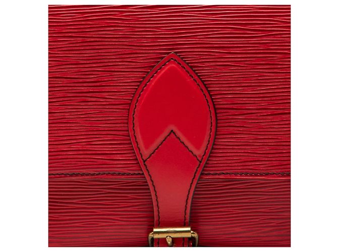 Cartouchiere Louis Vuitton Cartouchière MM in Epi Rosso - vista 6