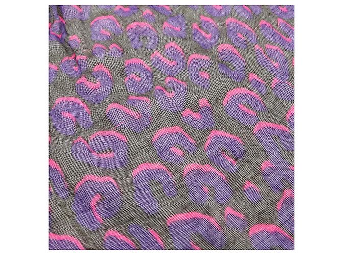 Seiden- und Kaschmirschal von Louis Vuitton Schwarz Lila - Ansicht 7