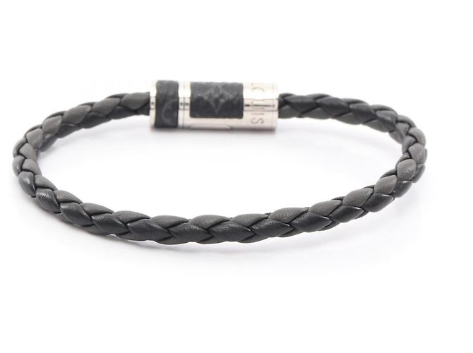 Bracciale Charm Monogram Eclipse Louis Vuitton Nero Argento - vista 2