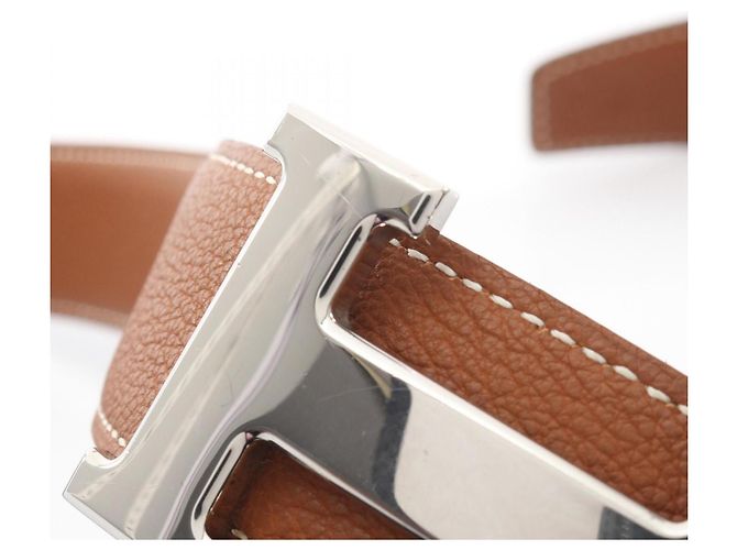 Hermès Constance H Gürtel Braun Schwarz - Ansicht 6