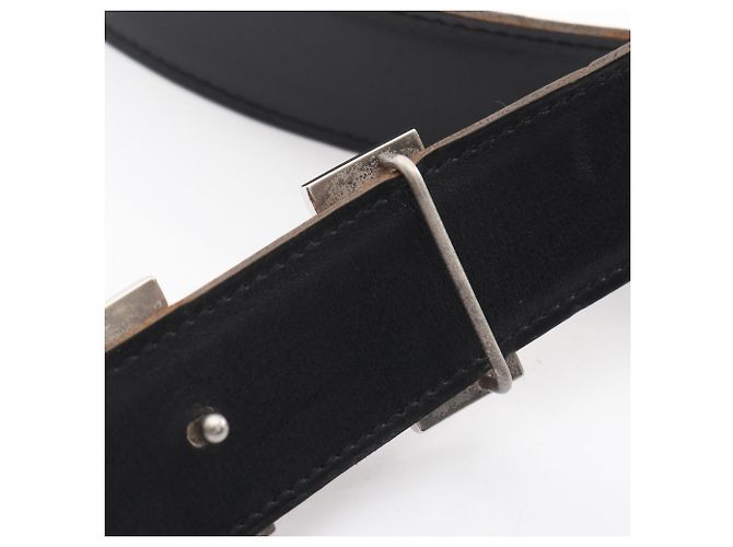 Hermès Constance H Gürtel Braun Schwarz - Ansicht 7