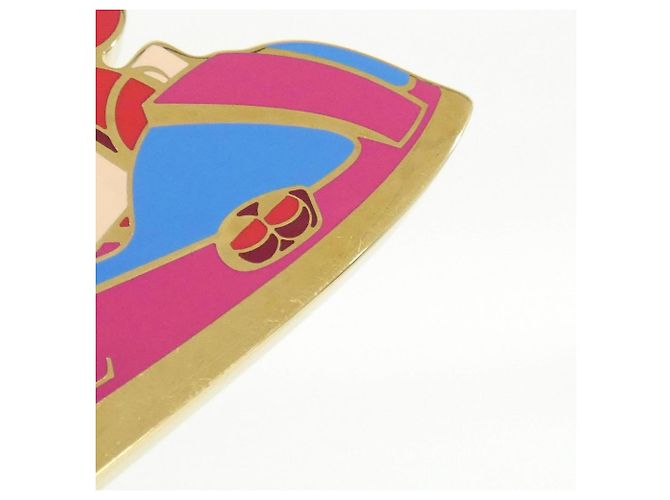 Portachiavi Charm Vivienne Monogramma Louis Vuitton Marrone Rosso - vista 3