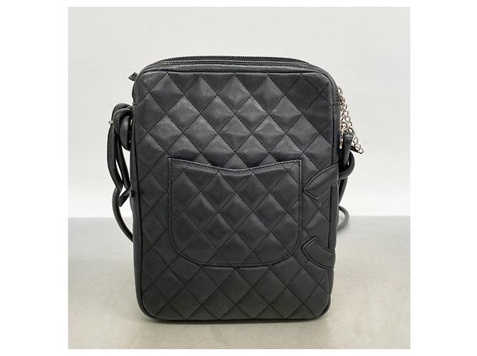 Borsa a Spalla in Pelle di Agnello Cambon di Chanel Nero - vista 15
