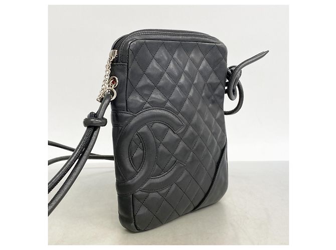 Borsa a Spalla in Pelle di Agnello Cambon di Chanel Nero - vista 2