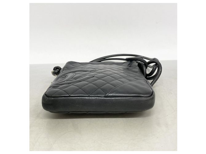 Borsa a Spalla in Pelle di Agnello Cambon di Chanel Nero - vista 3