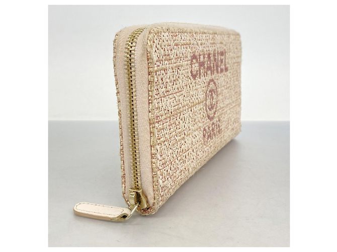 Chanel Deauville Tweed Long Wallet Pink - view 2