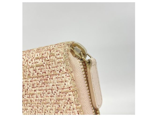 Chanel Deauville Tweed Long Wallet Pink - view 9