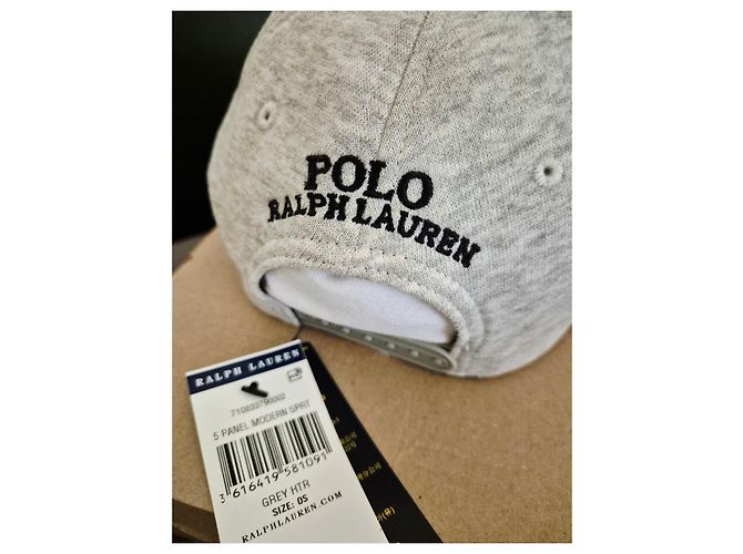 Cappellino Polo Ralph Lauren Grigio Melange - vista 9