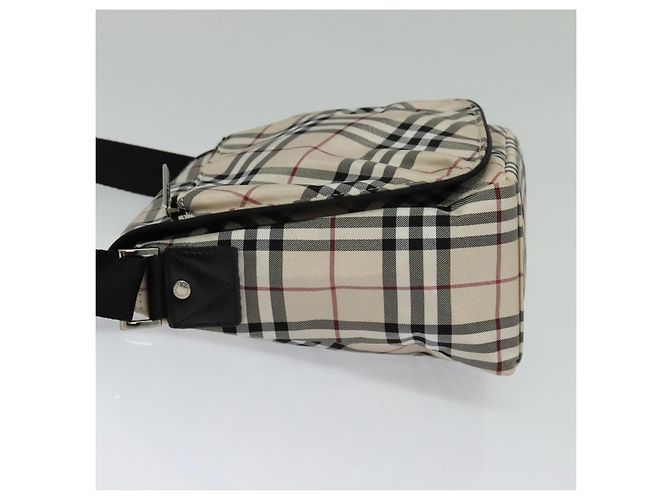 Burberry Nova Check Etichetta Blu Nylon Beige - vista 3