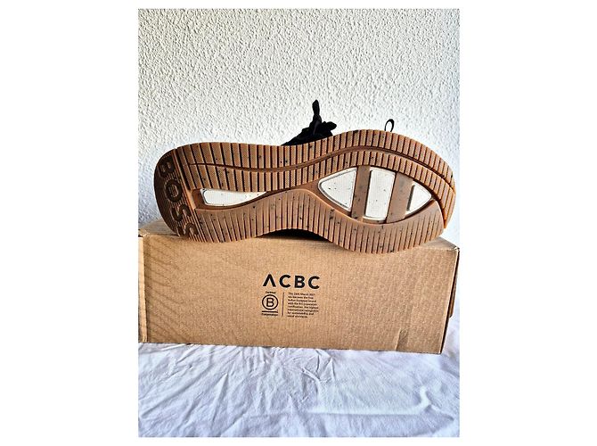 Autre Marque Sneakers neri in tela e camoscio Nero - vista 5