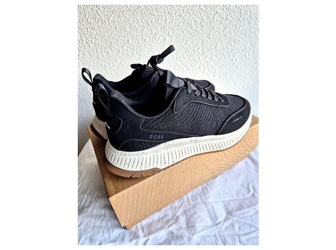 Autre Marque Sneakers neri in tela e camoscio Nero - vista 6
